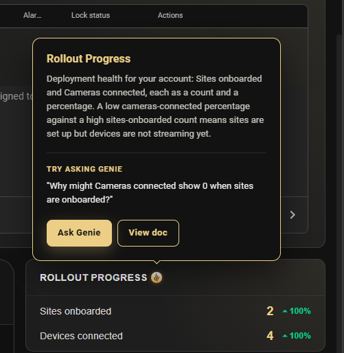 Rollout Progress help tooltip